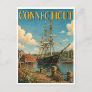 Cartão Postal Connecticut Mystic Seaport GeoSaga