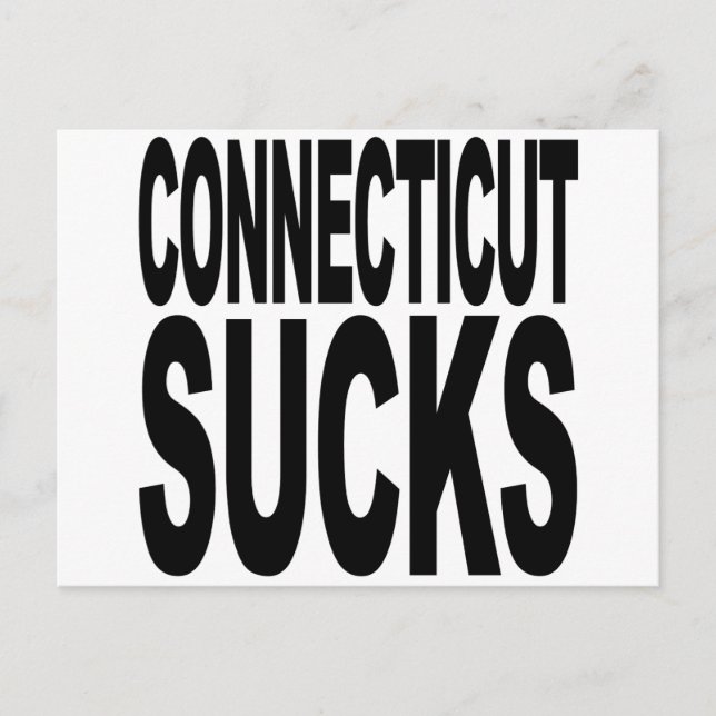 Cartão Postal Connecticut Sucks (Frente)