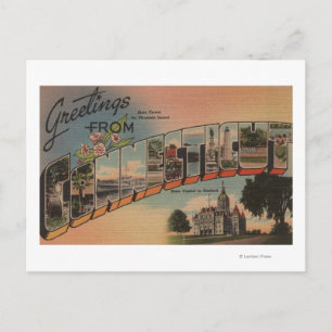 Cartão Postal ConnecticutCenas de Letras GrandesConnecticut