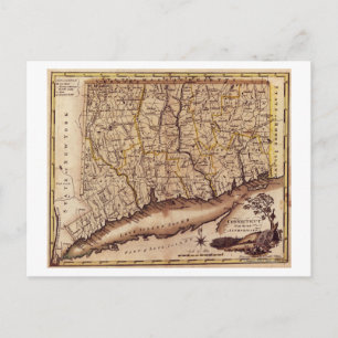 Cartão Postal ConnecticutPanorâmica MapConnecticut 2