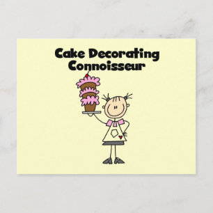 Cartão Postal Connoisseur de Decoração de Bolos Feminina