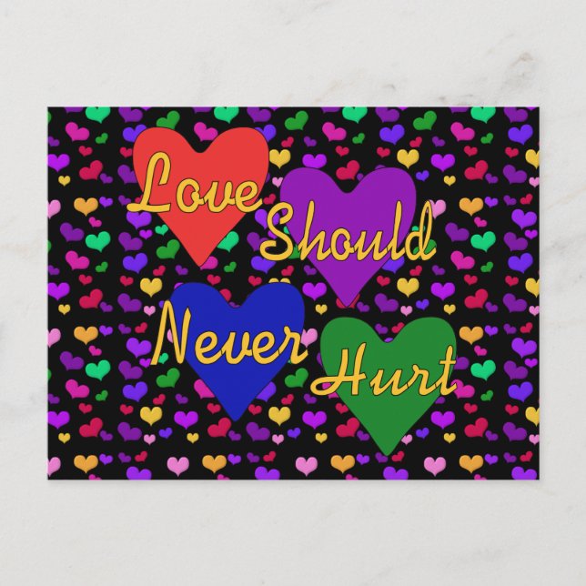 Cartão Postal Consciência da violência doméstica (Frente)