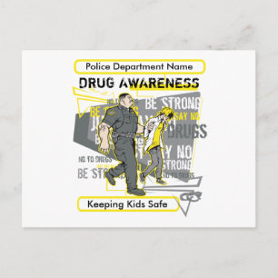 Cartão Postal Consciência de Drogas da Polícia Personalizada