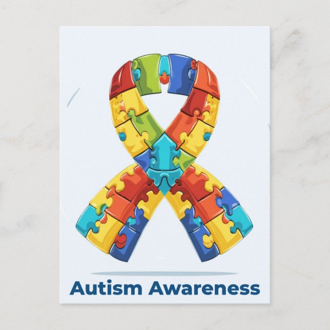 Cartão Postal Consciência do Autismo (Frente)