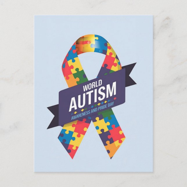 Cartão Postal Consciência do Autismo (Frente)