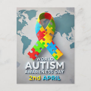 Cartão Postal Consciência do Autismo