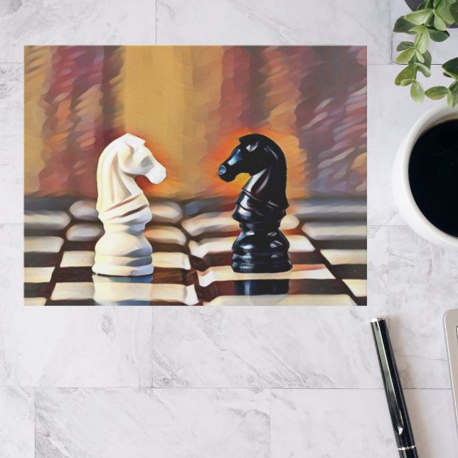 Cartão Postal Conselho Chess Knights Chess (Criador carregado)
