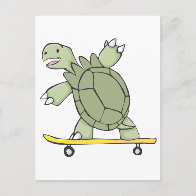 Cartão Postal Conselho Skate Tortoise Feliz (Frente)