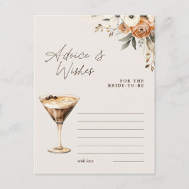 Cartão Postal Conselhos e Desejos Jogo do Chá Espresso Martini