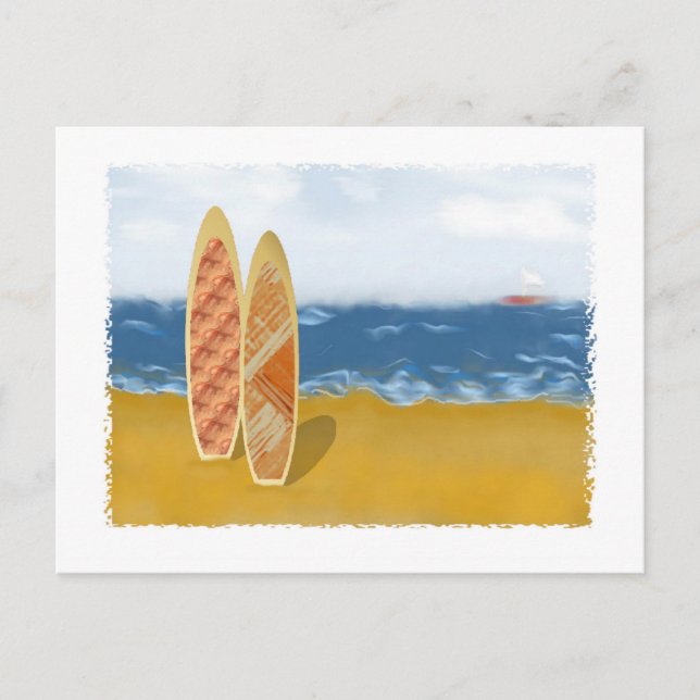 Cartão Postal Conselhos surfs Na Praia (Frente)
