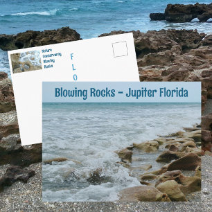 Cartão Postal Conservação Blowing Rocks Jupiter FL Fotográfico