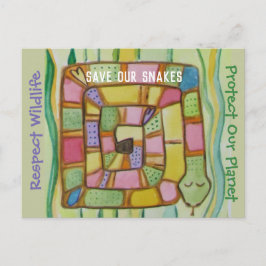 Cartão Postal Conservação de cobra - Salve nossos Cobras