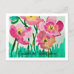 Cartão Postal Considerem as flores silvestres