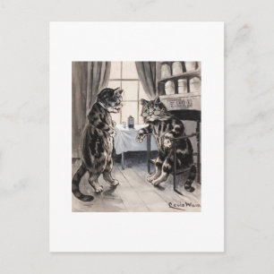 Cartão Postal Consiga Bem Em Breve Vintage Cat Card