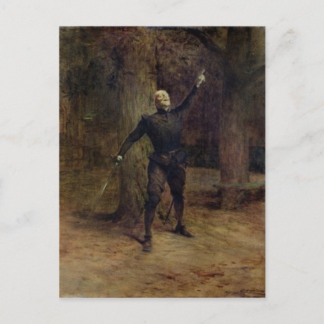 Cartão Postal Constante Coquelin como Cyrano de Bergerac (Frente)