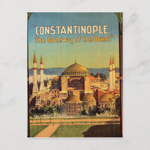 Cartão Postal Constantinopla, Santa Sofia, Istambul, Turquia