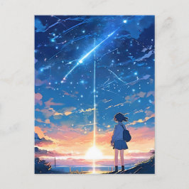 Cartão Postal constelação com estrelas atiradoras