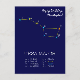 Cartão Postal Constelação do Hemisfério Norte Ursa Maior