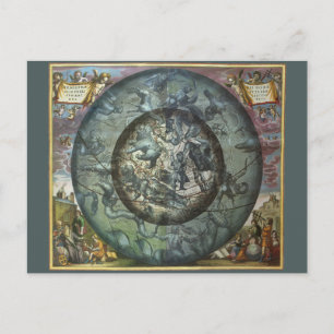 Cartão Postal Constelação do Norte Vintage Astronomia Celeste