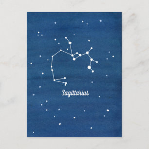 Cartão Postal Constelação Sagittarial Sky Indigo