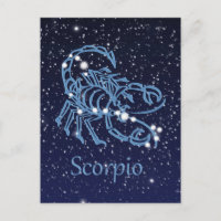 Constelação Scorpio e Sinal Zodíaco com Estrelas