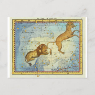 Cartão Postal Constelação Vintage Leo