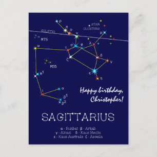 Cartão Postal Constelação Zodiacal Sagitário