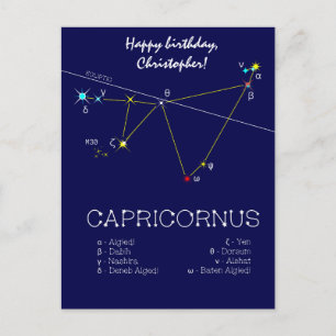 Cartão Postal Constelação Zodíaco Capricórnio