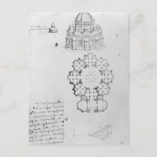 Cartão Postal Construção de igreja centralizada e engenharia m