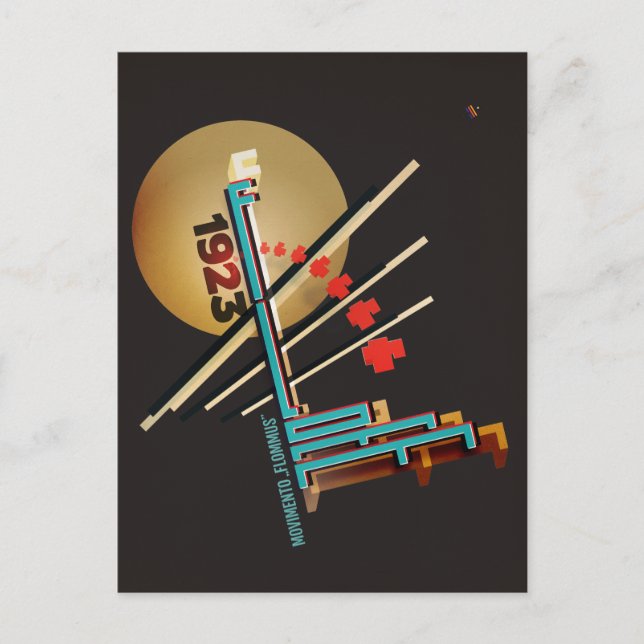 Cartão Postal Construção de Movimento FLommus 1923 (Frente)