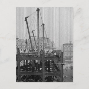 Cartão Postal Construção de Nova Iorque de uma quadra única