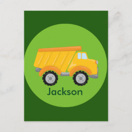 Cartão Postal Construção de veículos pesados de transporte verde