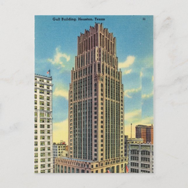 Cartão Postal Construção do Golfo, Houston, Texas (Frente)