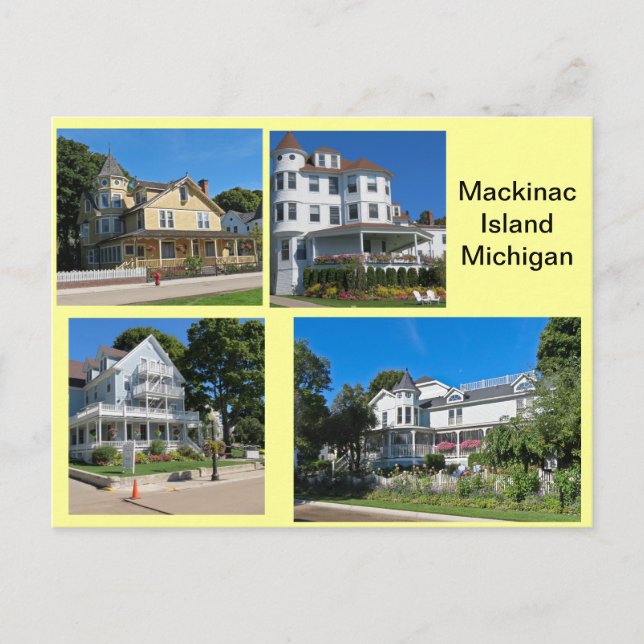 Cartão Postal Construções da ilha de Mackinac (Frente)