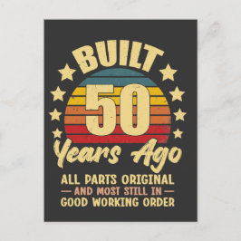Cartão Postal Construído há 50 anos Todas as Peças Originais 50º