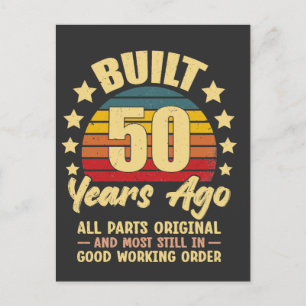 Cartão Postal Construído há 50 anos Todas as Peças Originais 50º