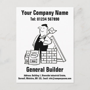 Cartão Postal Construtor Geral Cartoon para Personalizar