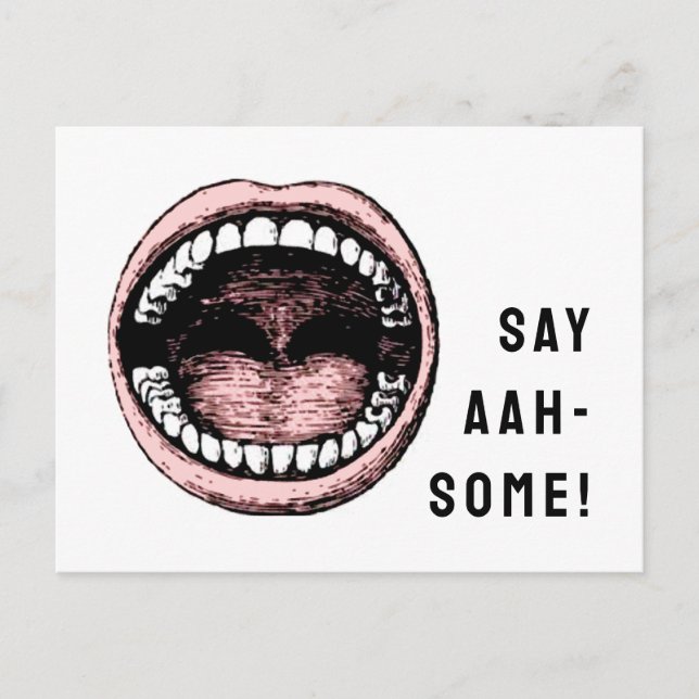 Cartão Postal Consulta no consultório dentário (Frente)