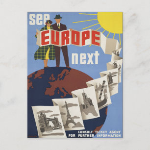 Cartão Postal Consulte Cartão-postal da Poster da Europa Viagen