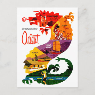 Cartão Postal Consulte Orinet. Dragão dentro nos países do Ext