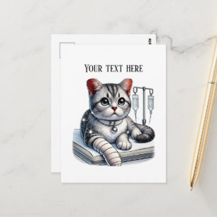 Cartão Postal Consultório Veterinário Fofo personalizável