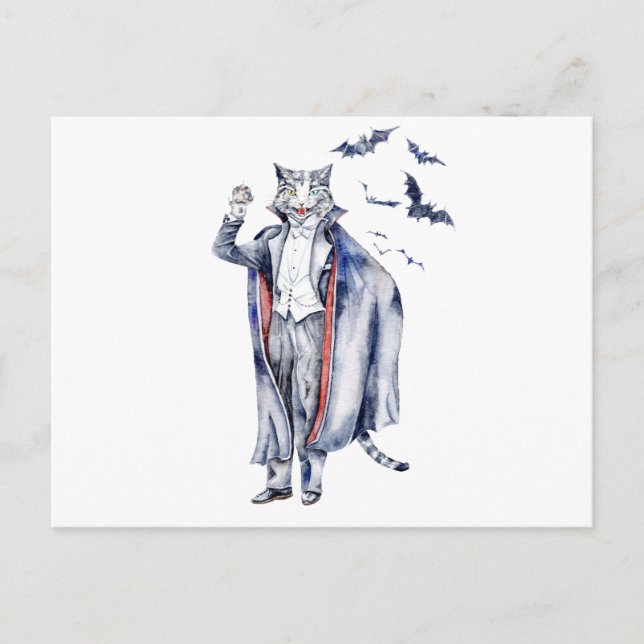 Cartão Postal Contagem Catula Vampiro Cat (Frente)