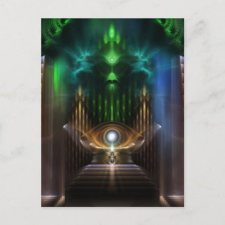 Cartão Postal Contemplando Arte Fractal Oz