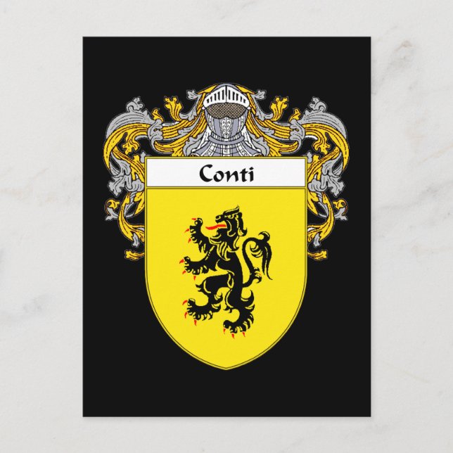 Cartão Postal Conti Casaco de Braços (Mantled) (Frente)