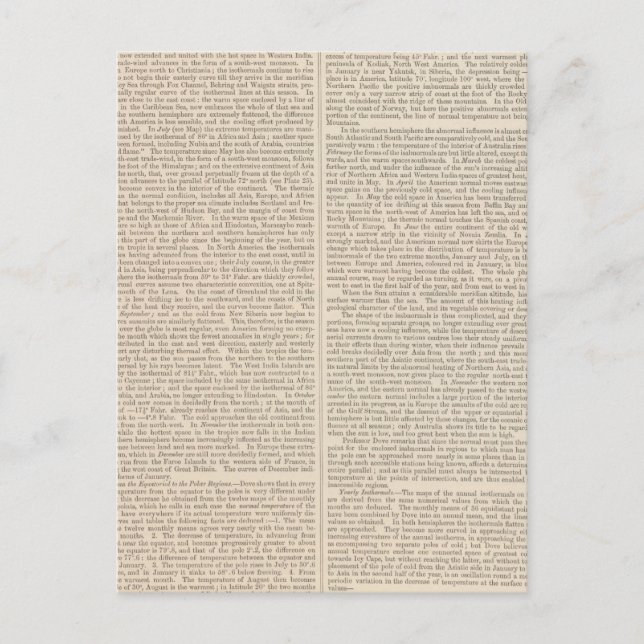 Cartão Postal Continuação da distribuição de calor no globo (Frente)