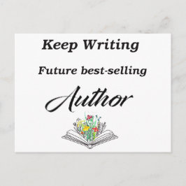 Cartão Postal Continuar Escrevendo A Melhor Motivação Do Autor D