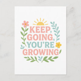 Cartão Postal Continue, você está crescendo