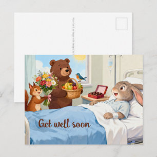 Cartão Postal Conto de Fadas - Animal Doente no Hospital + Visit