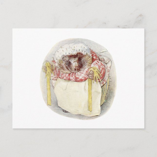 Cartão Postal Conto Vintage da Sra. Tiggy Winkle (Frente)