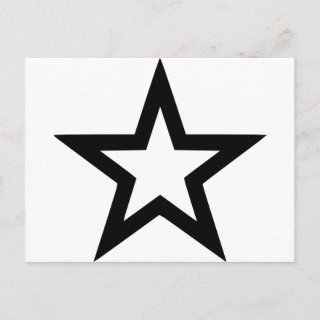 Cartão Postal contorno da estrela (Frente)